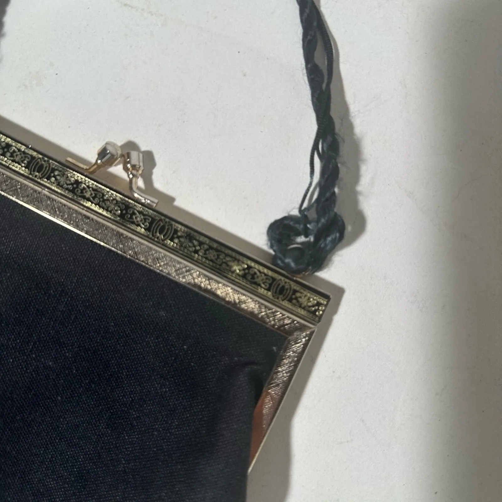 Elegant Black Floral Wristlet Clutch