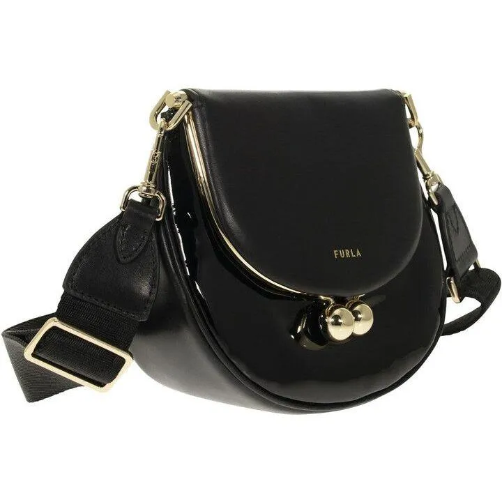 Furla Portagioia Mini Crossbody - Black/Gold