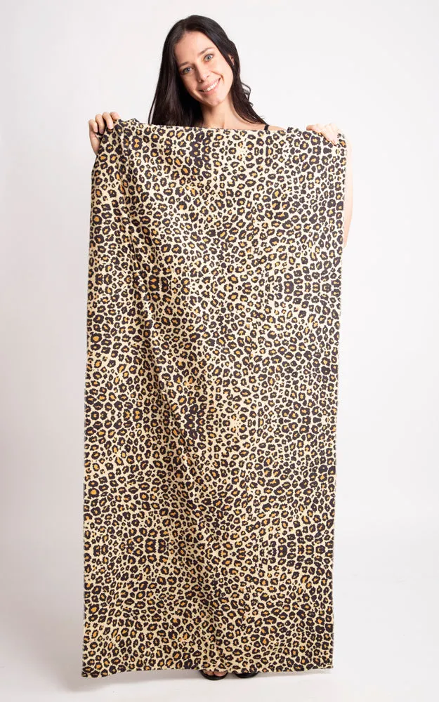 JTB002-1 2 in 1 Leopard Pattern Beach Towel & Beach Bag