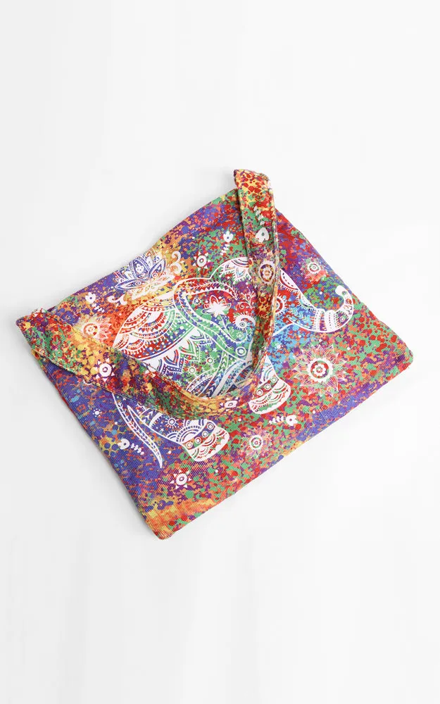 JTB002-18 2 in 1 Elephant Pattern Beach Towel & Beach Bag