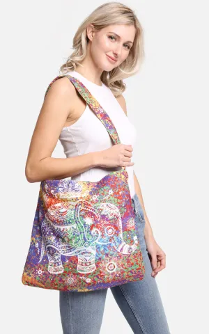 JTB002-18 2 in 1 Elephant Pattern Beach Towel & Beach Bag