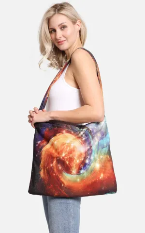 JTB002-19 2 in 1 Galaxy Nebula Pattern Beach Towel & Beach Bag