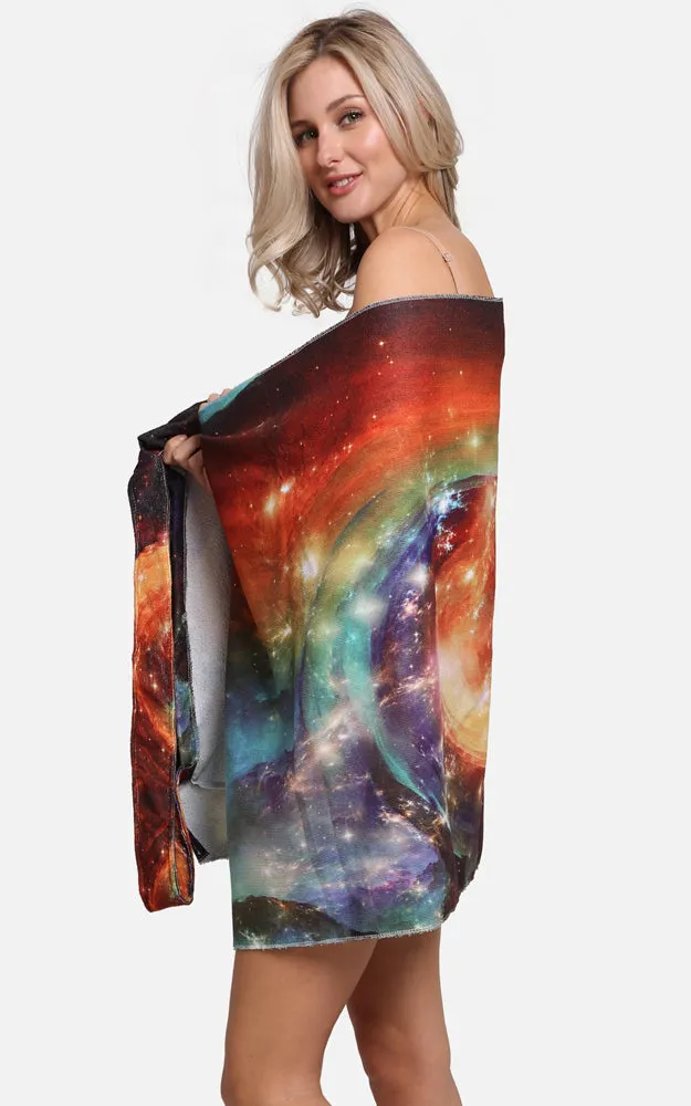 JTB002-19 2 in 1 Galaxy Nebula Pattern Beach Towel & Beach Bag