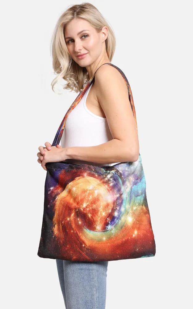JTB002-19 2 in 1 Galaxy Nebula Pattern Beach Towel & Beach Bag