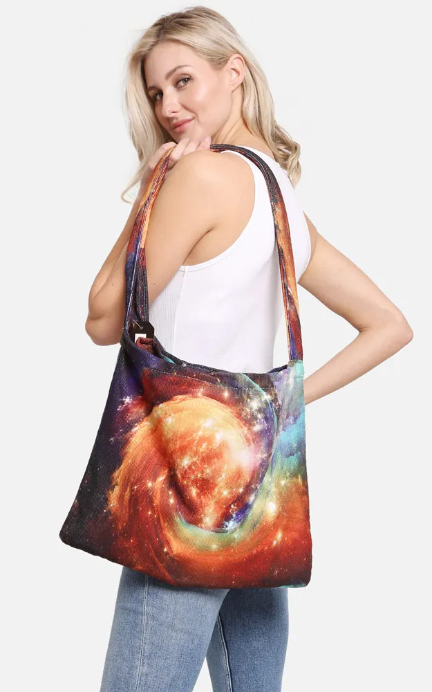 JTB002-19 2 in 1 Galaxy Nebula Pattern Beach Towel & Beach Bag