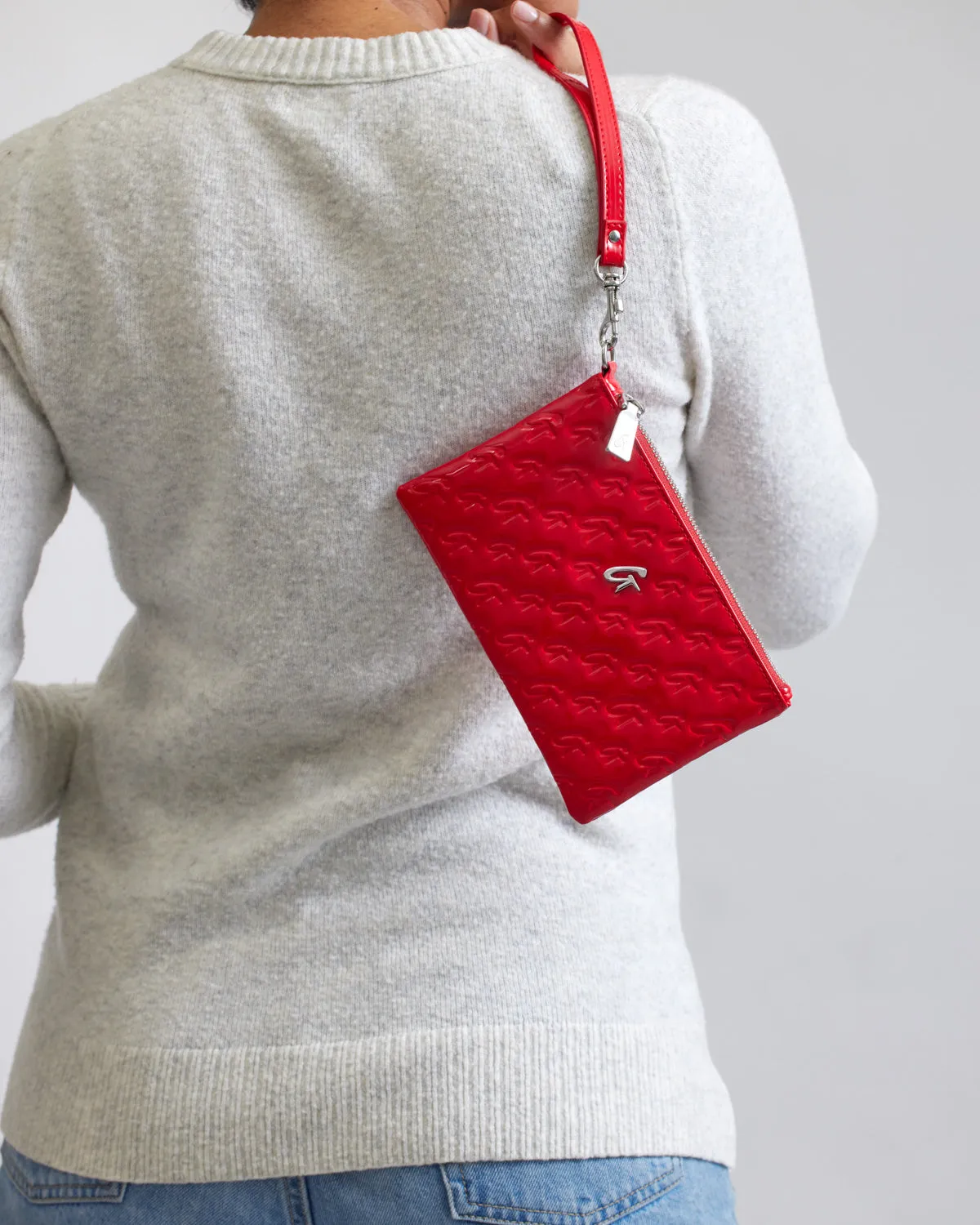 MONOGRAM MINI WRISTLET MIRROR RED
