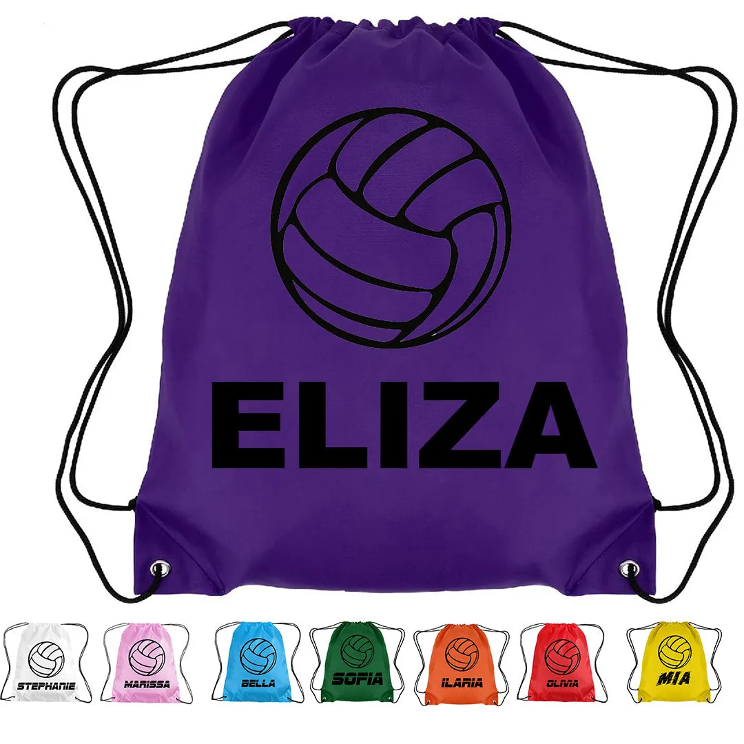Personalised Netball Drawstring Bag