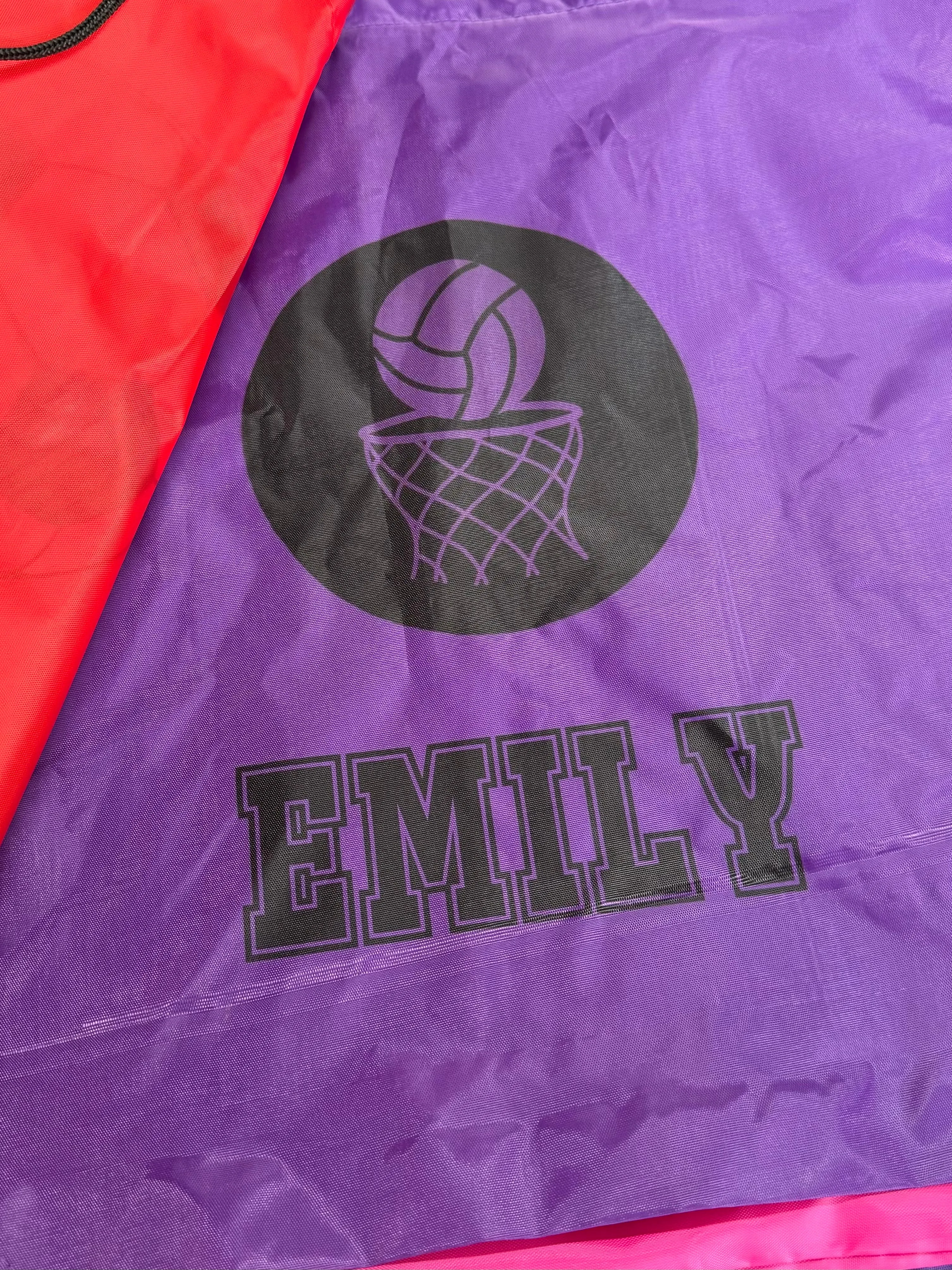 Personalised Netball Drawstring Bag