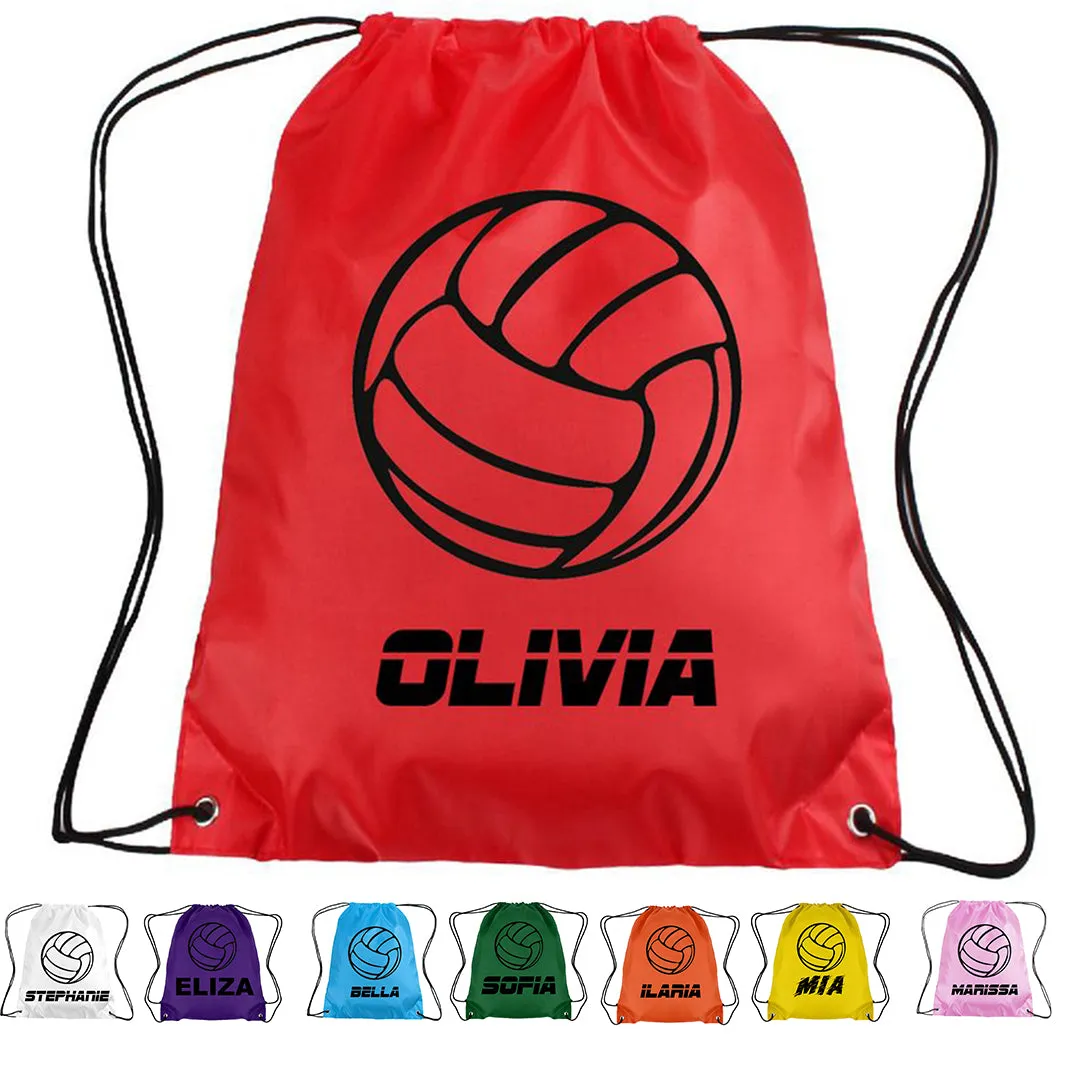 Personalised Netball Drawstring Bag