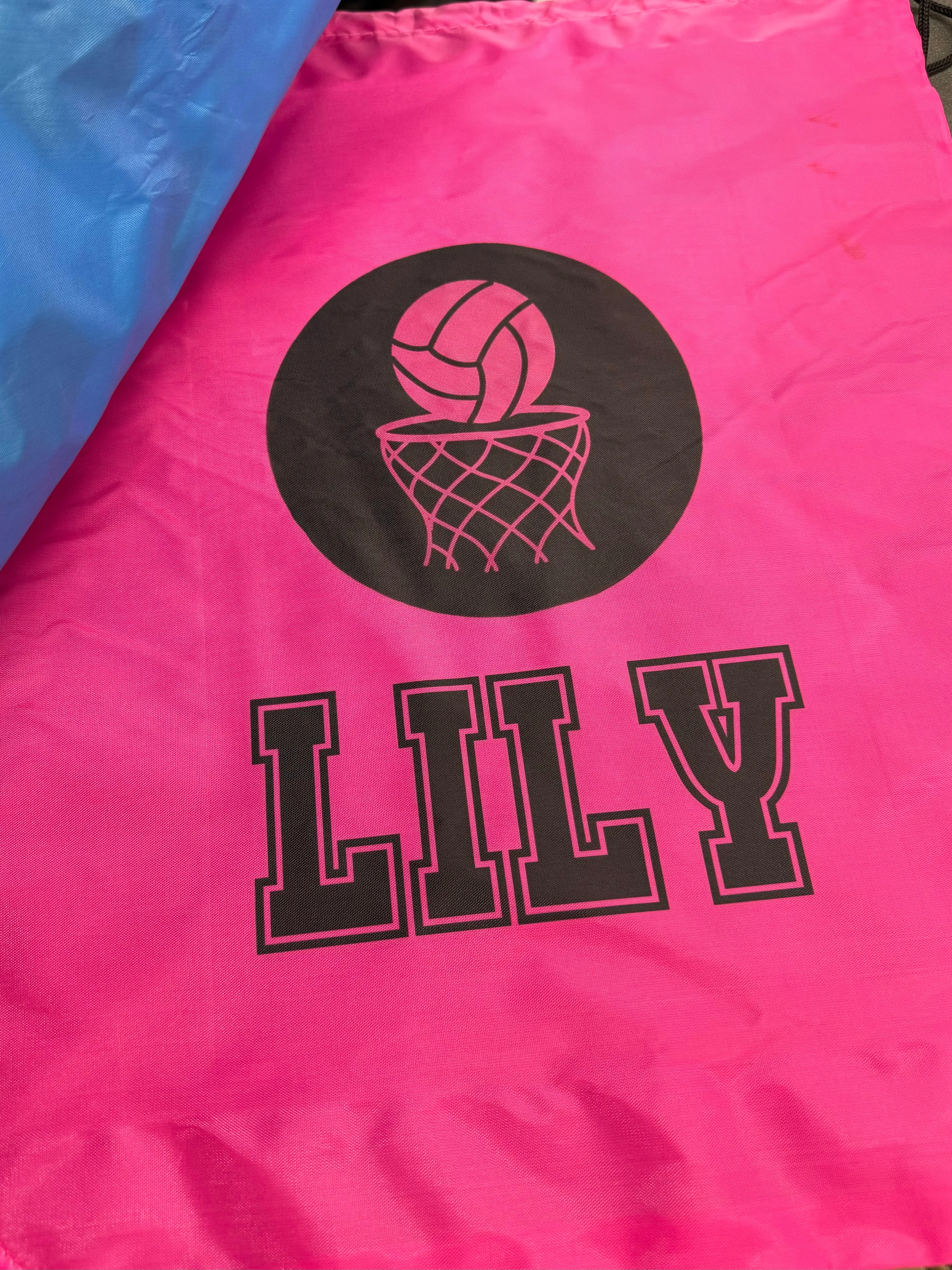 Personalised Netball Drawstring Bag