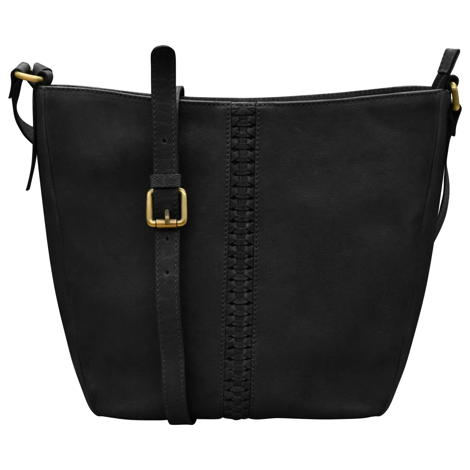 Urbano Braided Crossbody Bucket Bag