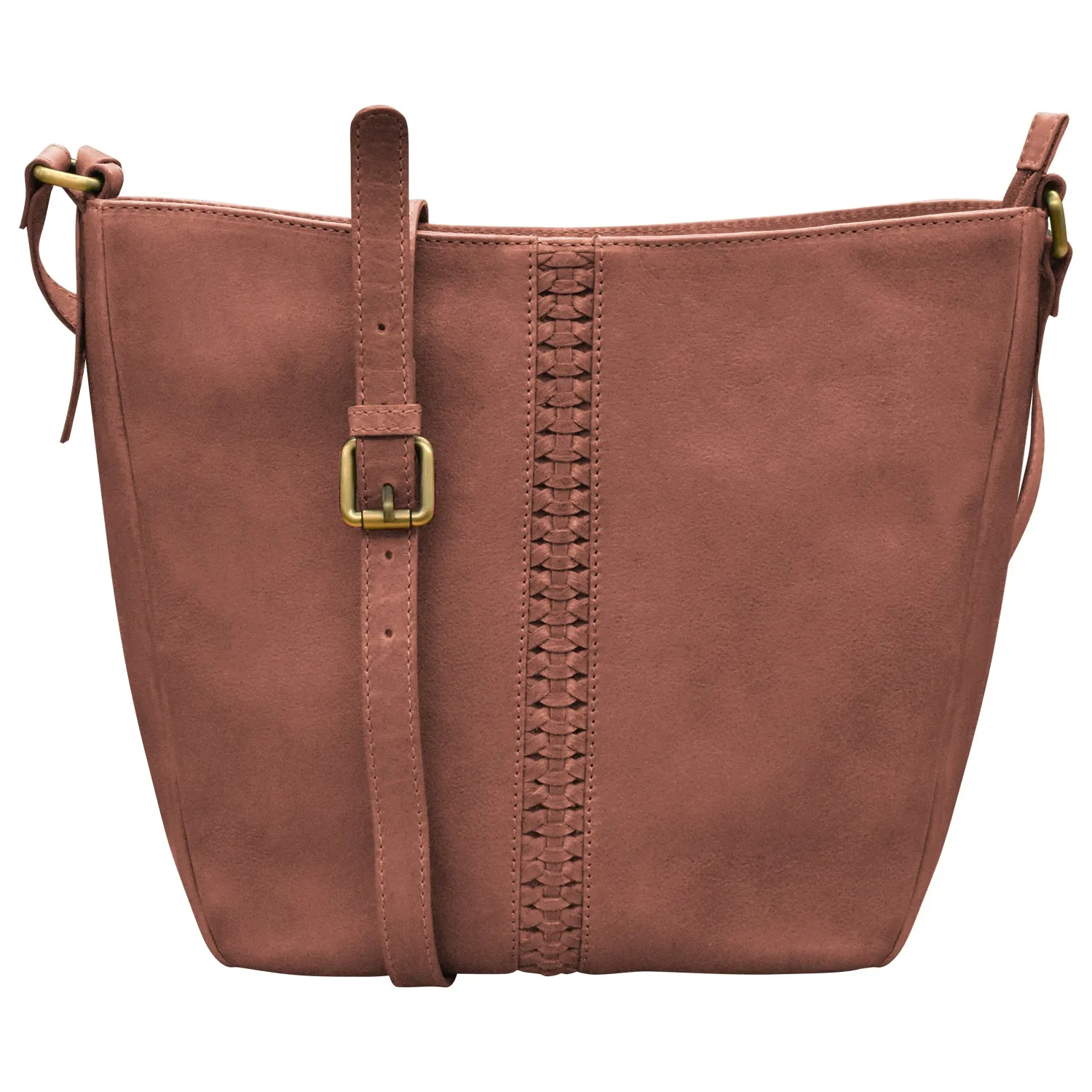 Urbano Braided Crossbody Bucket Bag
