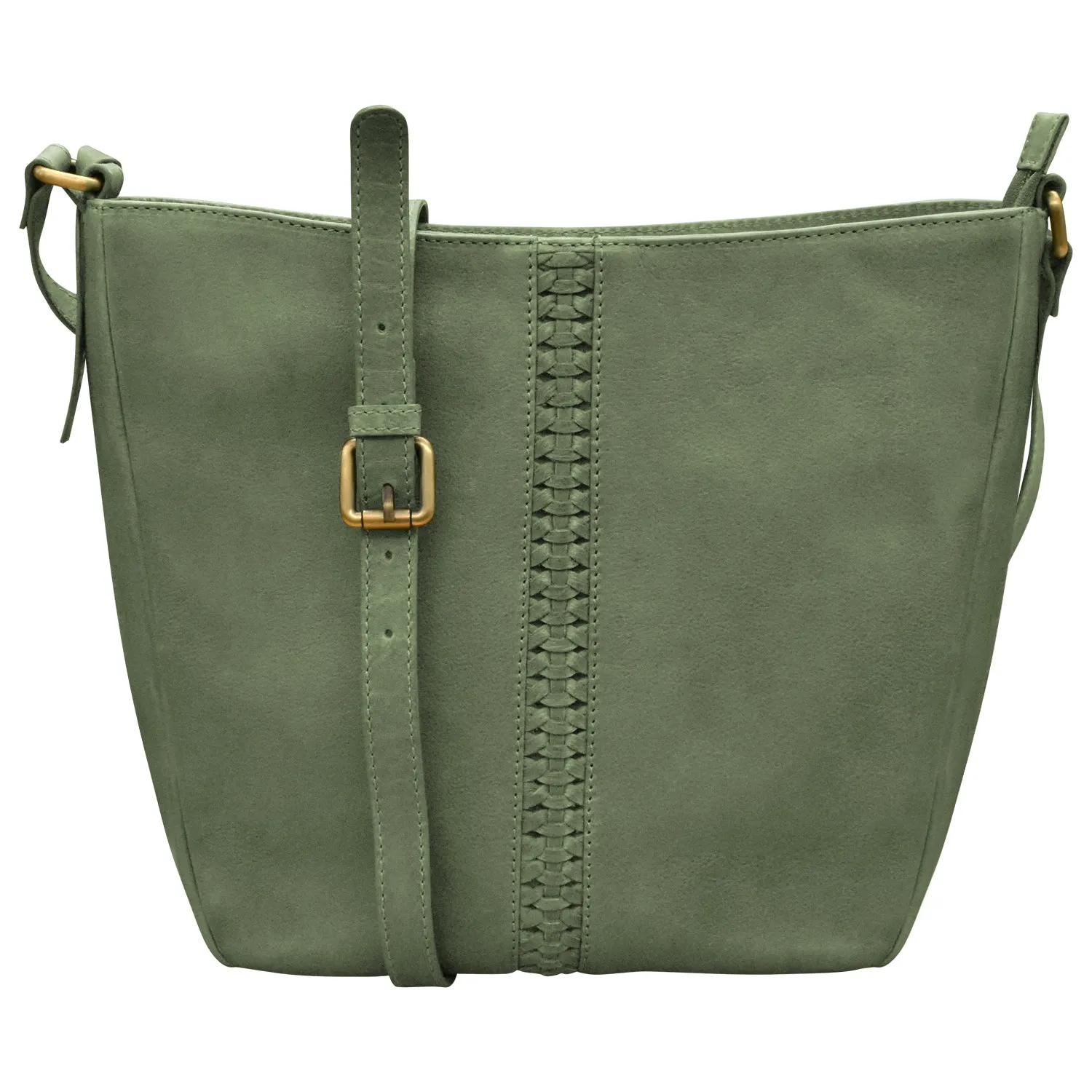 Urbano Braided Crossbody Bucket Bag