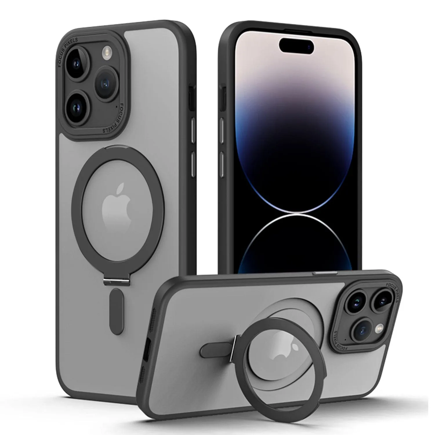Venture Series Clear Back Kickstand Case - iPhone 15 Pro Max