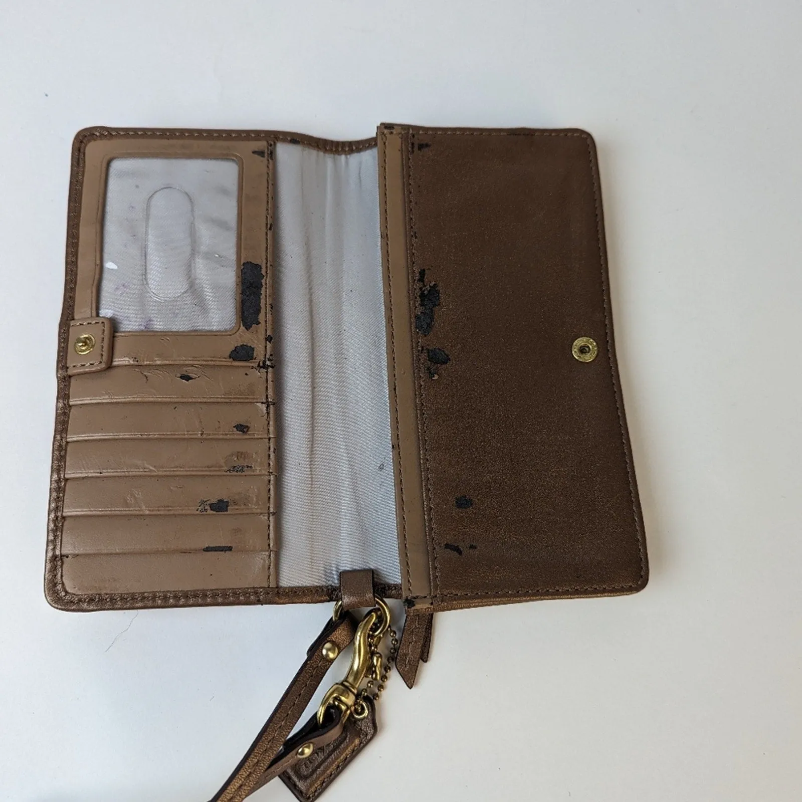 Vintage Coach Copper Toned Wallet