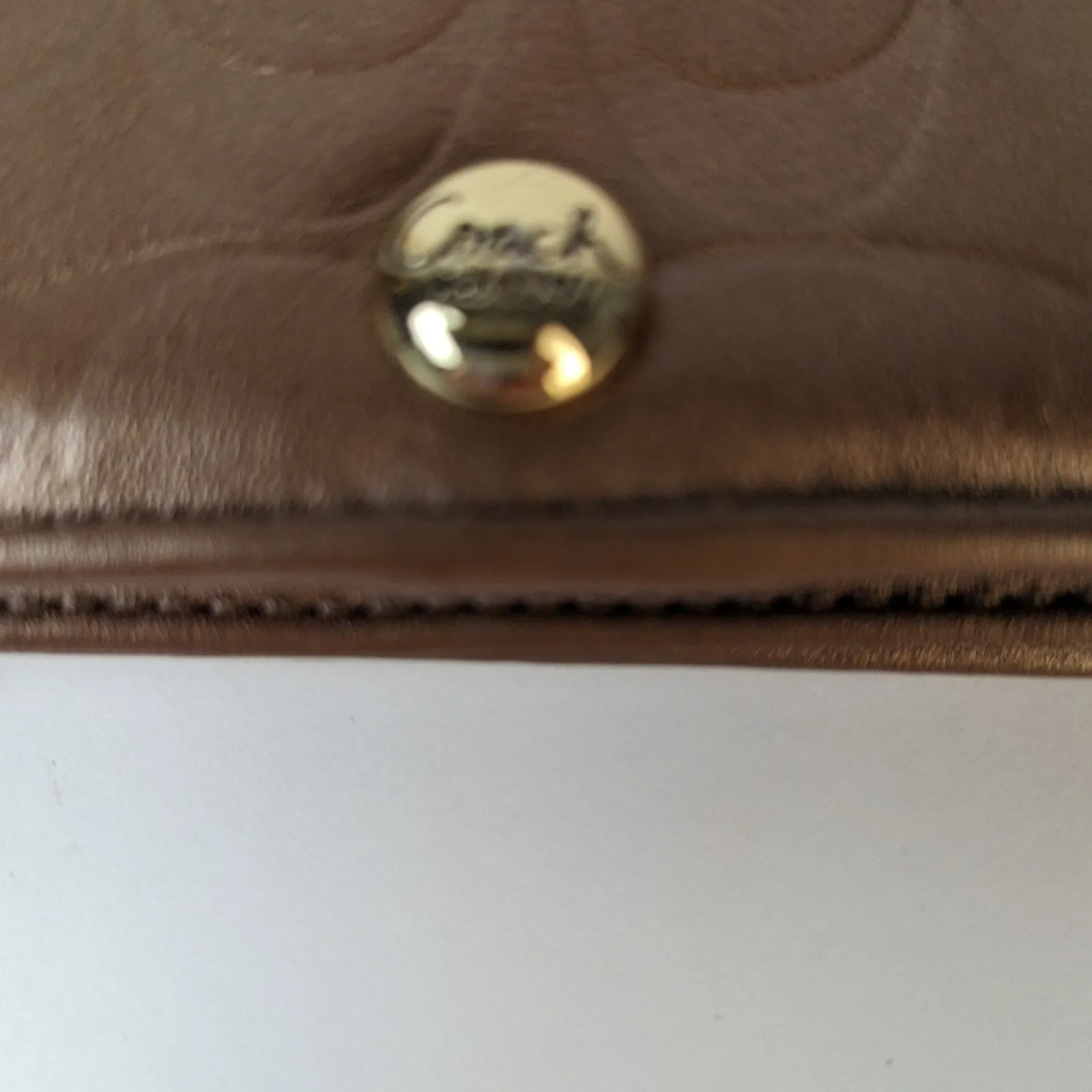 Vintage Coach Copper Toned Wallet