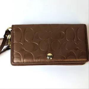 Vintage Coach Copper Toned Wallet