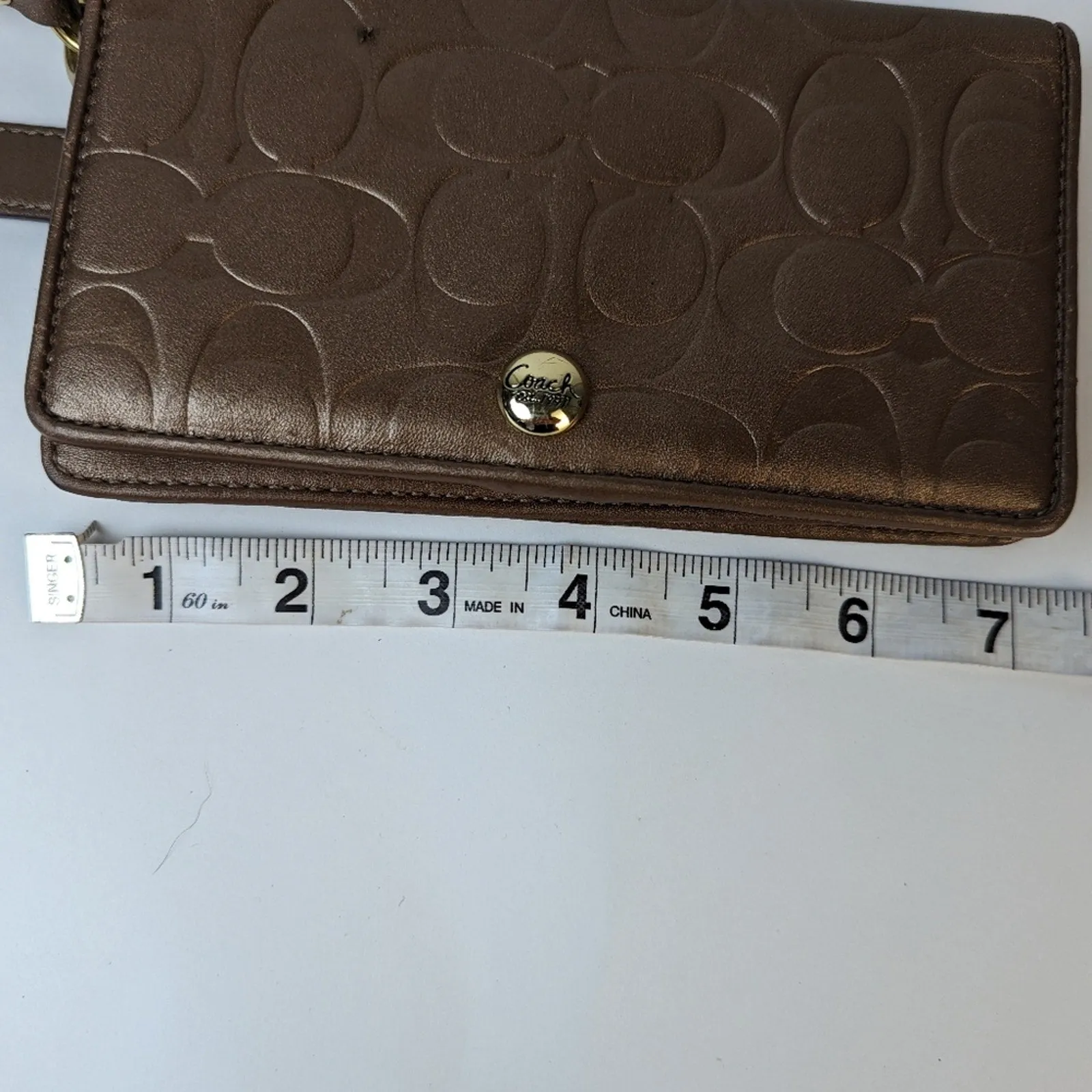 Vintage Coach Copper Toned Wallet